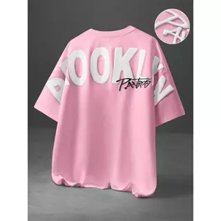 UT shop💥เสื้อยืดผ้าคอตตอน 100% “BROOKLYN” ทรง Oversize คอกลม แขนสั้น ผ้านุ่มสบาย ใส่ได้ทุกวัน ฤดูร้อน ไซส์ S-3XL