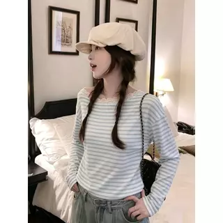 Velca พร้อมส่ง เปิดไหล่ เสื้อยืดผู้หญิงแขนยาว สาวฮอต สวยเซ็กซี่ ใส่ผอมทันใจ แฟชั่น น่ารักๆ ไปคาเฟ่