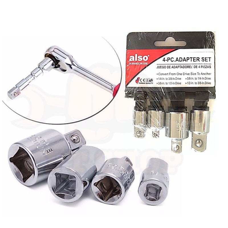 บล๊อกข้อต่อเพิ่ม ข้อลดขนาด ตัวแปลงลูกบล็อก ข้อต่อบล็อค 1/2”(4หุน)3/8”(3หุน)1/4”(4หุน) ตัวแปลงบล็อก CRV บ็อกอเนกประสงค์ ม