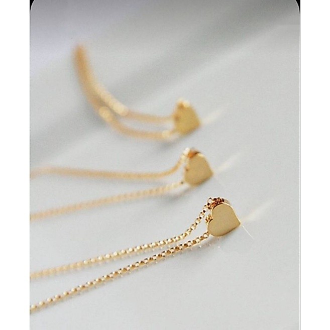 🗨สร้อยเงิน925sterling-silverโรงงานมาขายเอง/พร้อมจี้หัวใจชุบทองคำ18kแท้ๆ