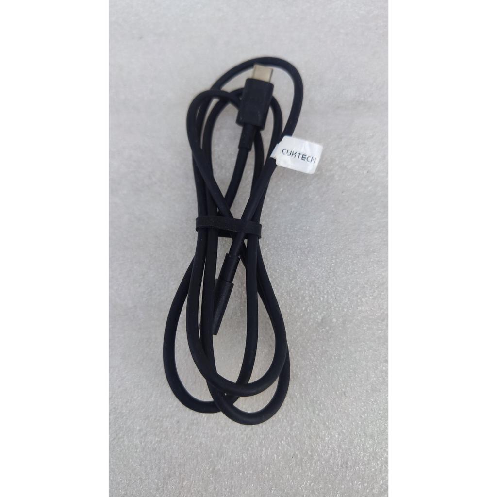 C CUKTECH ชาร์จสมบัติ 100W สายชาร์จเร็วสุดแฟลชสายชาร์จข้อมูลอินเทอร์เฟซ Type-C ยาว 1 เมตร