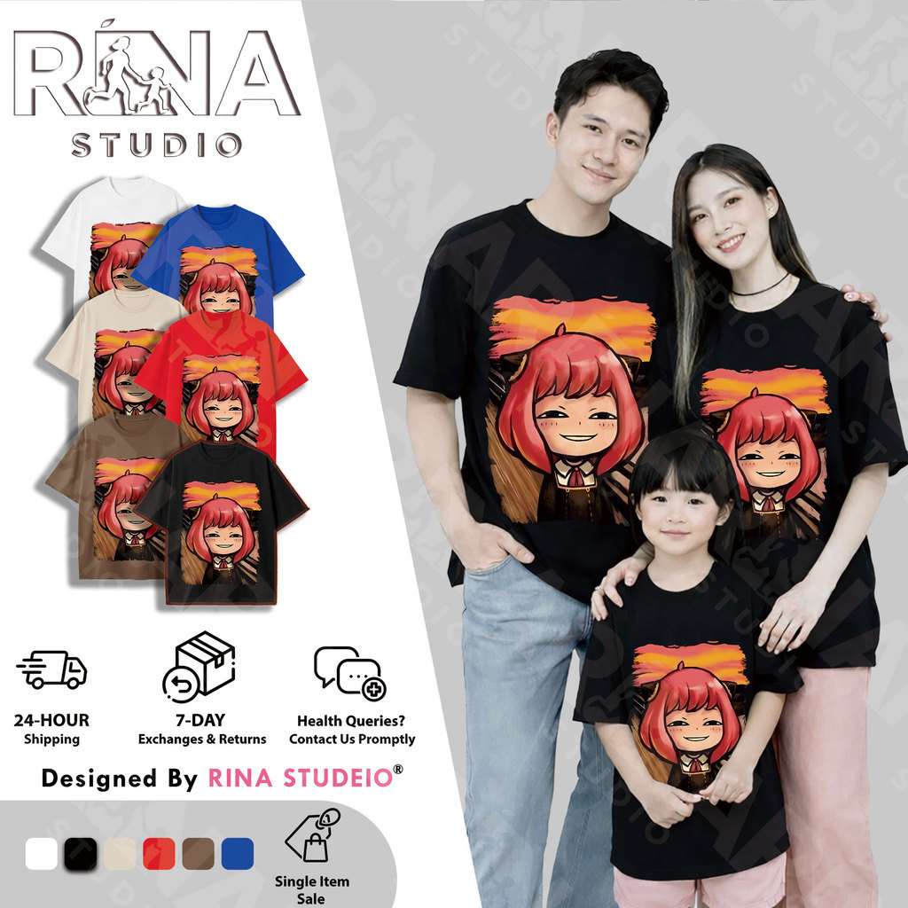 RINA STUDIO เสื้อยืดฤดูร้อนการ์ตูน Casual Comfort