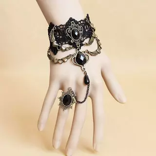 [Sep-t] Collares เซ็กซี่ Gothic Chokers คริสตัล Bla Lace Ne Choker Nelace Vintage Victorian ผู้หญิง Choer Steampunk