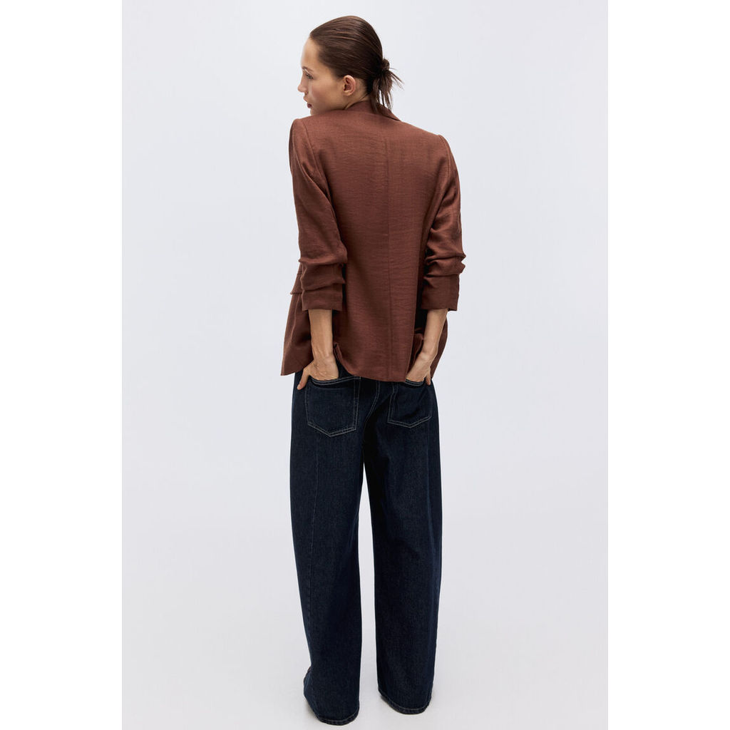 H&M(เอชแอนด์เอ็ม) เสื้อเบลเซอร์แขนจับจีบ Women Gathered-sleeve blazer 1124589_14