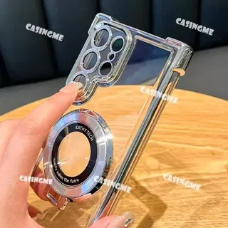 Oppo Reno16 F 5G 2026 หรูหราชุบโปร่งใสสําหรับ OPPO Reno 16 Reno16F Reno16 F 16F OppoReno16F Pro 5G 4G 2026 Magsafe Glitter ขาตั้งแม่เหล็กเคสโทรศัพท์ฝาหลัง