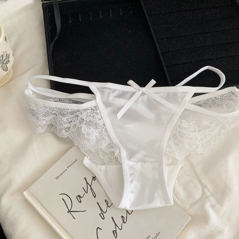 กางเกงในลูกไม้ กางเกงในเซ็กซี่ผู้หญิง ผ้าซาติน รูปที่ 4