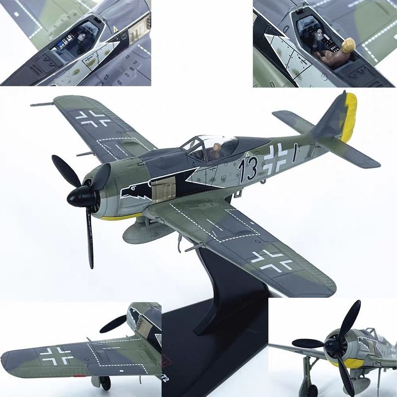 1: 72 เยอรมัน FW190A Fighter FW190 Alloy Fighter กาวฟรีสีแยกสําเร็จรูปรุ่น LEGION