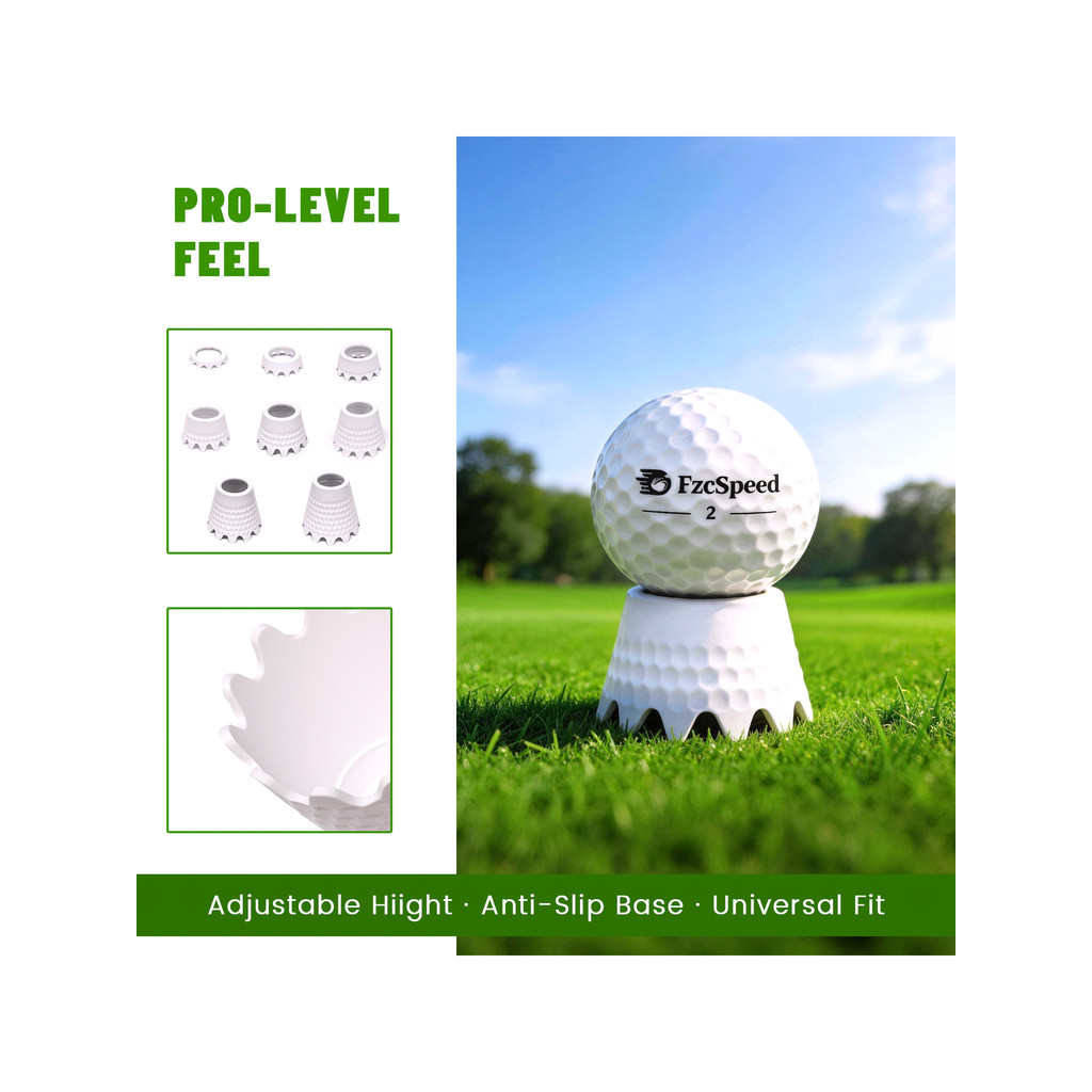 FzcSpeed 8PCS Golf Simulator Tees ความสูงจาก 1/4 นิ้วถึง รูปที่ 2