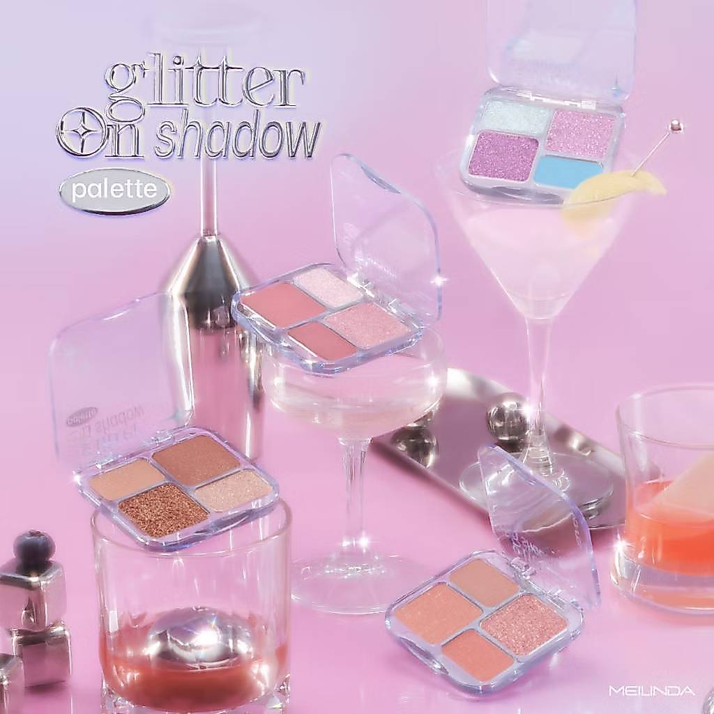 MC 3138 Meilinda glitter on shadow palette เม ลินดา กลิตเตอร์ ออน แชโดว์ พาเลทท์ 6.8g.