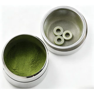 MLADEN ตะแกรงสแตนเลส Matcha ผง อาหารเกรด 304 สแตนเลส ด้วยลูกปัดตะแกรง กระป๋องร่อนผงมัทฉะสั่นมือ