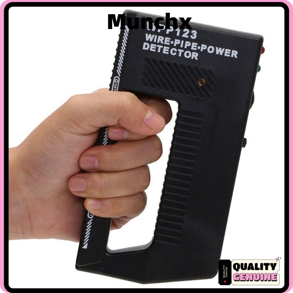 MUNCHX เครื่องตรวจจับสายไฟ, มัลติฟังก์ชั่นพร้อมเครื่องตรวจจับโลหะ Light & Alarm, สายไฟ AC Wpp123 พลาสติกความไวสูงแบบพกพา Wall Stud Finder สําหรับผู้ใหญ่