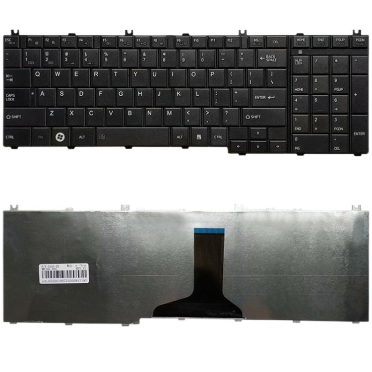 PC แล็ปท็อปอะไหล่ US รุ่นคีย์บอร์ดสําหรับ Toshiba Satellite L670 L670D L675D C660 C660D C655 L655 L6