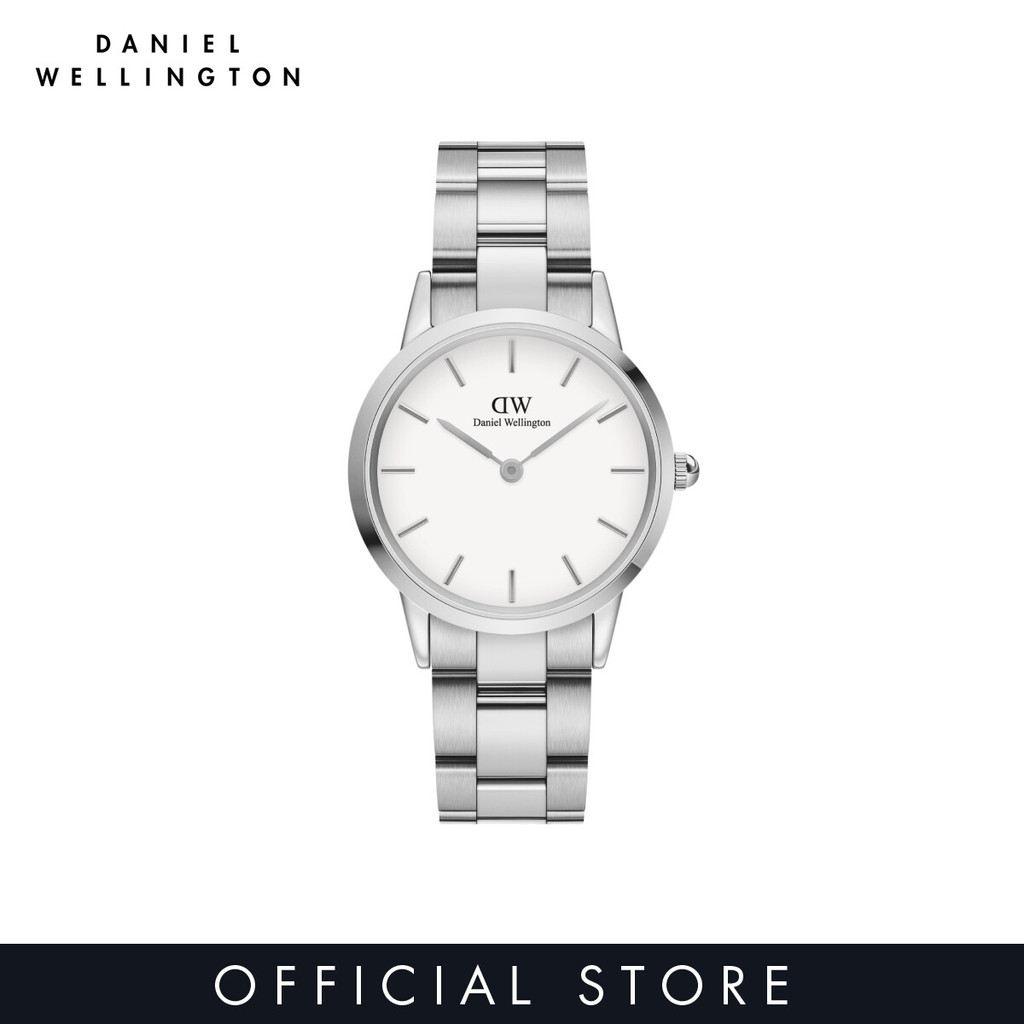 (พรีออเดอร์) Daniel Wellington นาฬิกาข้อมือ Iconic Link S White 28มม สีเงิน