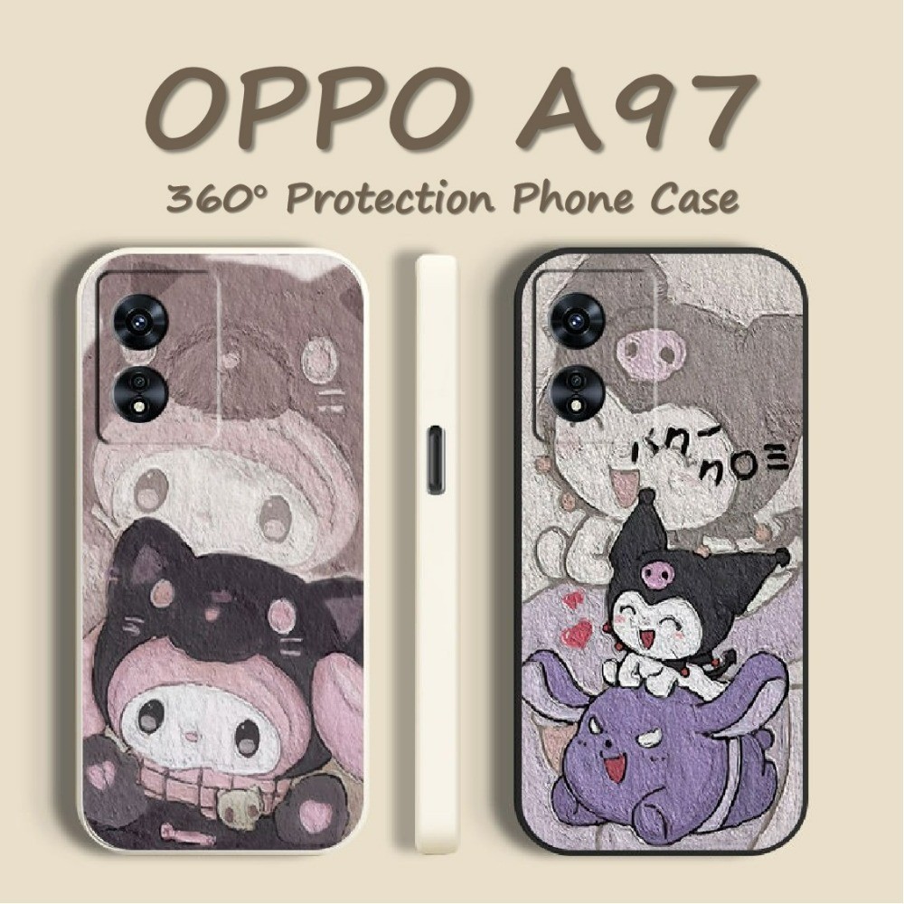 ExclusiveFor OPPO A97 Silicone Full Cover Case Kuromi เคสโทรศัพท์ลายการ์ตูนน่ารัก