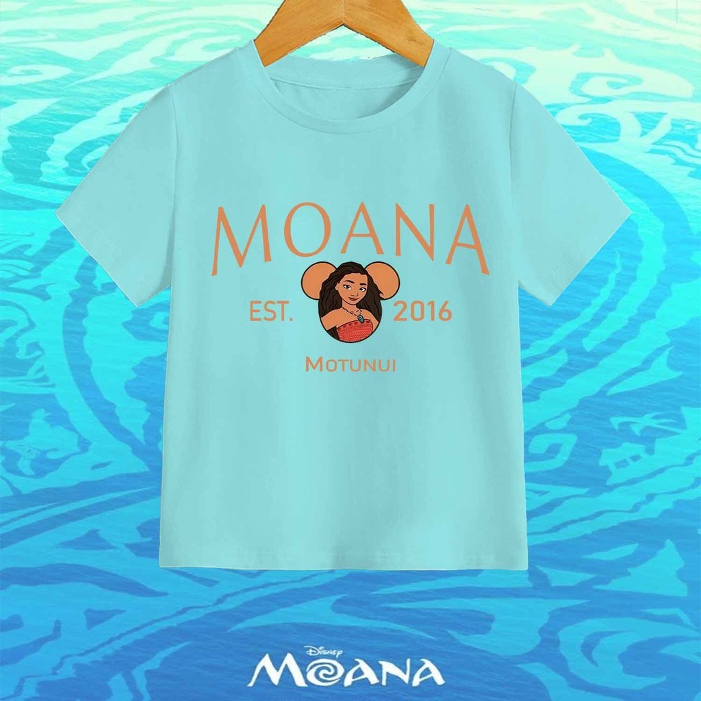 (จัดส่งตลอด 24 ชั่วโมง)Candy kids Disney Moana Kids T-Shirt  | Cute Princess Ocean Adventure Cartoon
