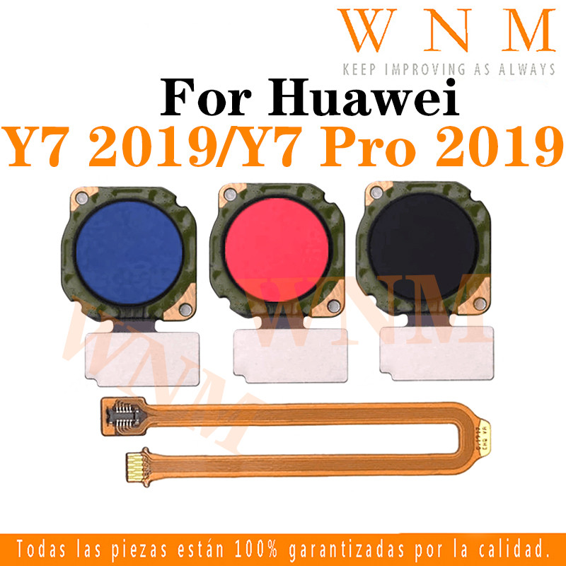 สําหรับ Huawei Y7 2019 / Y7 Pro 2019 On Off สวิทช์บ้านปุ่มเริ่มต้นลายนิ้วมือฟรีสายยืดหยุ่น touch ID เมนู Flex Cable เปลี่ยน