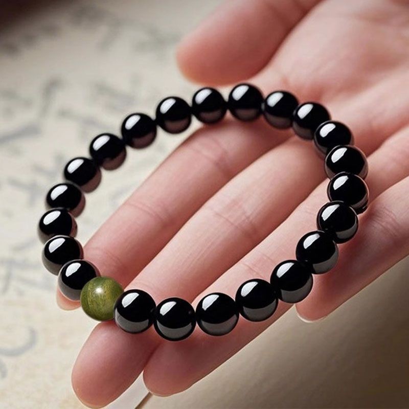 Ujin Obsidianไม้จันทน์สีเขียวUnisexขนส่งสําหรับผู้ชายผู้หญิงของขวัญวันหยุดสําหรับการสอบเข้าโรงเรียนม