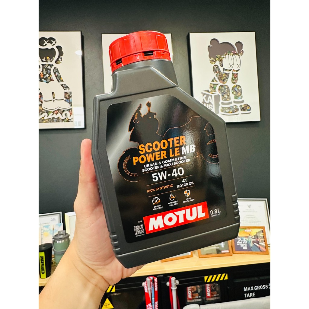 *ขนาดใหม่ 0.8 - ถูกกว่าเดิม / MOTUL Scooter Power LE เบอร์ 5W-40 น้ำมันเครื่องสังเคราะห์แท้ 100% สำหรับรถออโต้ - รูปที่ 4