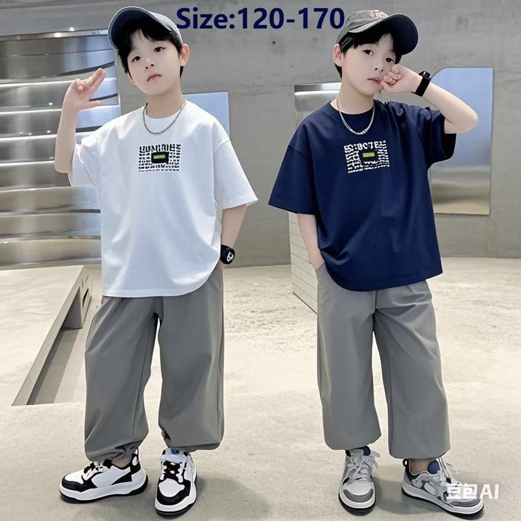 COCO ชุดเซ็ตเด็กชาย 2 ชิ้น เสื้อ+กางเกงขายาว รุ่นA1199