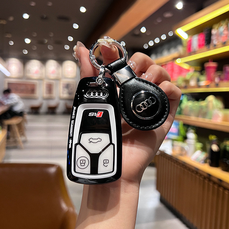 เฉพาะ Audi A4L ฝาครอบกุญแจ Q5L รถหญิง A5 เปลือก A6L Q2L Q3 High-End A7 A8 Q7 หัวเข็มขัด Track Key