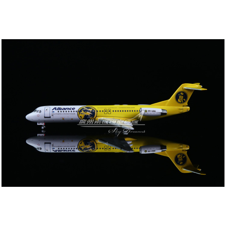 GJ GJUTY1996 Alliance Airlines 福克 Fokker F100 VH-UQG 1:400