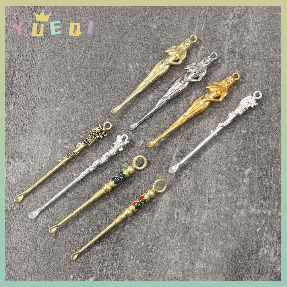 YUEQI ช้อนหู Retro Brass Dragon Outdoor Curette Cleaner Ear Pick