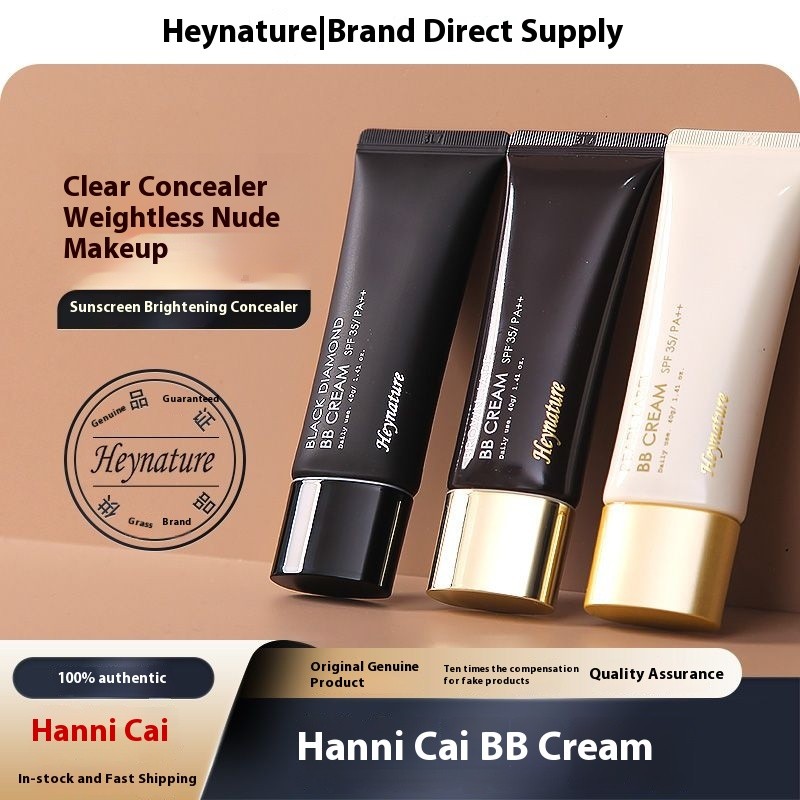 HEYNATURE Han Ni Cai BB Cream ครีมกันแดดคอนซีลเลอร์ Non-Cakey Foundation Smooth คอนซีลเลอร์ Soft Car