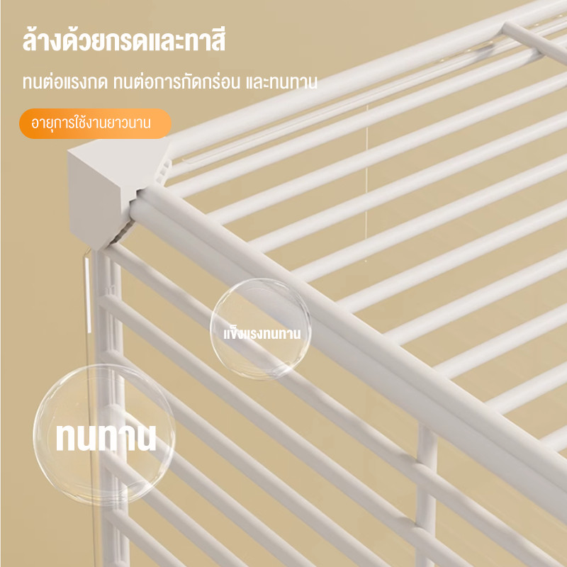 กรงสัตว์เลี้ยง สำหรับนกทุกขนาด กรงนกขนาดใหญ่  กรงนกเข้ารหัส กรงนกกันสนิม พร้อมล้อและถาดเลื่อน ตาข่ายเหล็กเข้ารหัส - รูปที่ 5