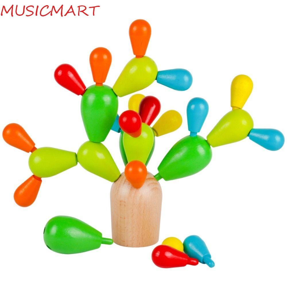 MUSICMART Cactus Montessori Toy, Cactus Grip Baby Concentration Training, Funny Education Learning T