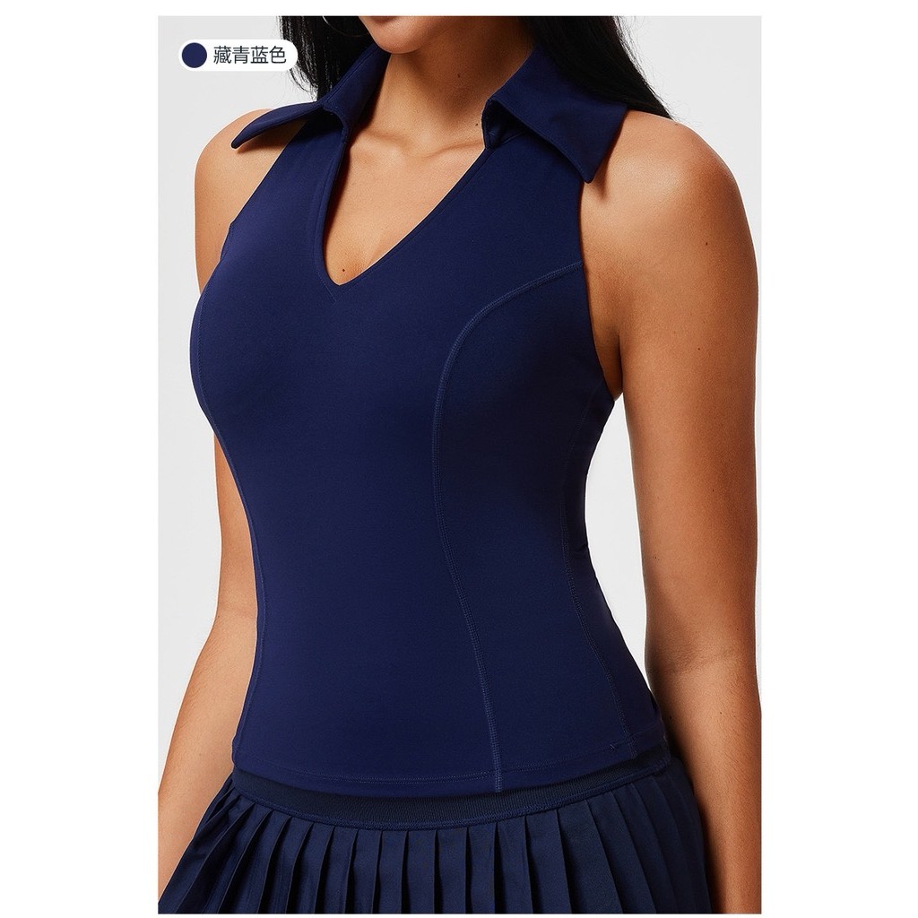 [COSLEAF] รหัสเสื้อ A117: เสื้อกล้ามคอวี Cosleaf Slim Fit Feminine Fashion Design G-Fashion