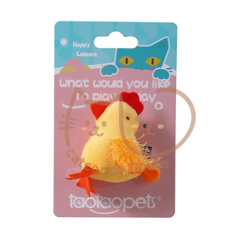 Cathouse ตุ๊กตามีเสียงร้อง นกน้ำตาล ไก่เหลือง กบเขียว ของเล่นแมวแบบมีเสียงนกร้อง ขนนุ่ม ขนาดพอดีฝ่ามือ - รูปที่ 3