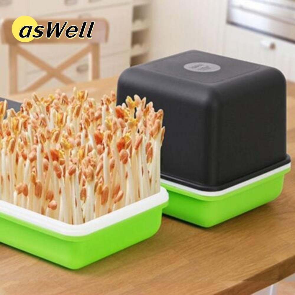 ASWELL 4 ชิ้น/เซ็ตต้นกล้า Sprouter Cat Grass Sprout Planting Box ถั่วถั่วลิสงเติบโตหม้อการงอก