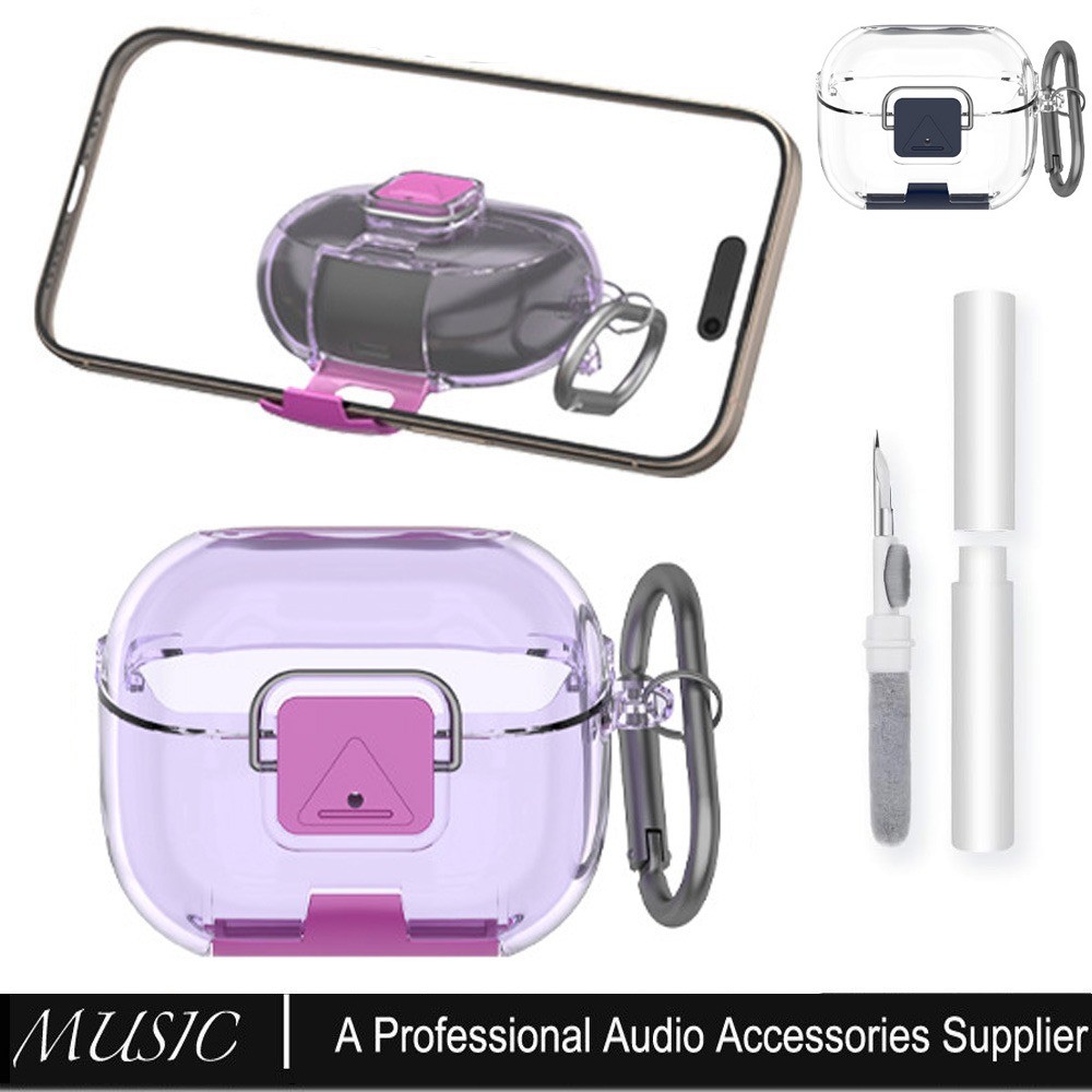 [Secure Lock] สําหรับ Samsung Galaxy Bud 3 Pro Case/ Galaxy Buds3 Case Cover, Clear TPU ฝาครอบป้องกั