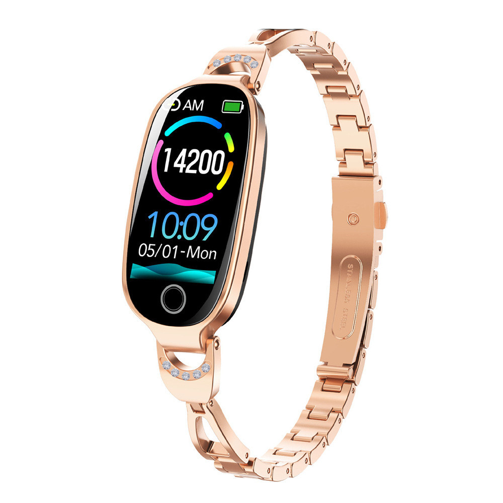 跨境F81智能手表心率血压血氧睡眠健康运动手环音乐时尚女性手表