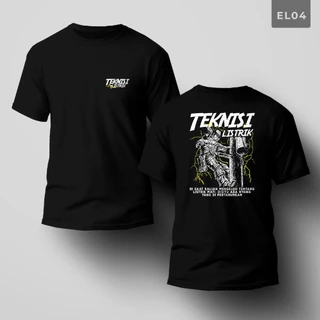 เสื้อยืดแขนสั้นผู้ชายวิศวกรไฟฟ้า สีดำ ทำจากผ้าฝ้าย 100% นุ่มและระบายอากาศดี มีให้เลือกระหว่างไซส์ S ถึง 5XL และพร้อมจัดส่งทันที