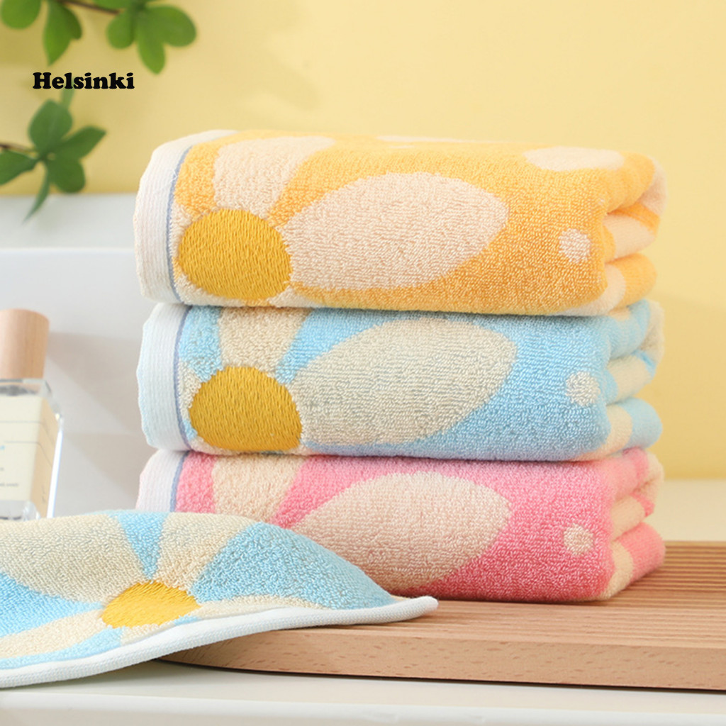 HLS สไตล์ผ้าขนหนูอาบน้ําดอกไม้ผ้าขนหนูครัวหรูหราดอกไม้ผ้าขนหนูอาบน้ํานุ่มดูดซับผ้าฝ้ายผ้าเช็ดมือสําห