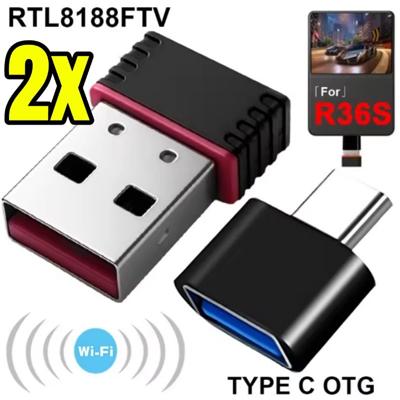 Smooth RTL8188FTV USB Dongles - ทนทาน Type C OTG USB Adaptor - การ์ดเครือข่ายไร้สายสัญญาณเสถียรสําหร