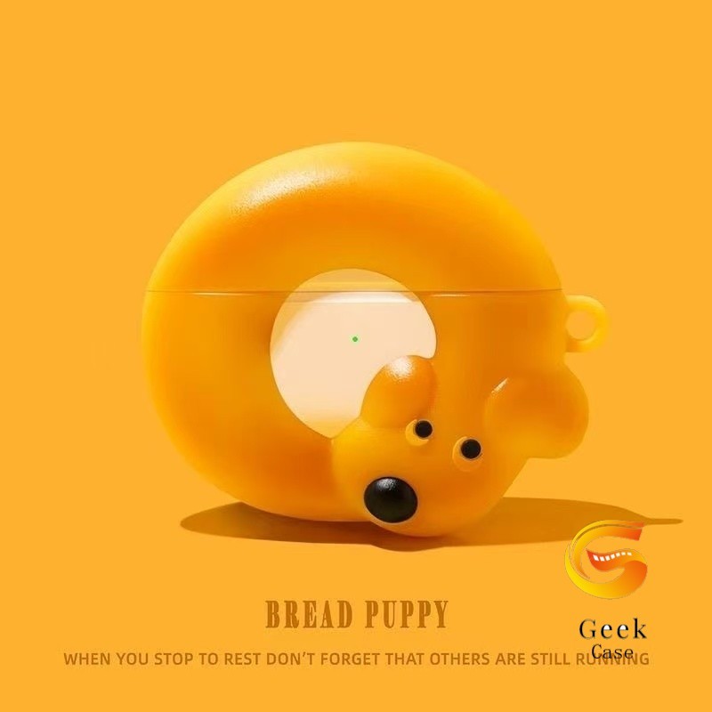 Geek For AVA+ FreeGo W26 W28 เคสหูฟังบุคลิกภาพการ์ตูน Bagel Bread Puppy