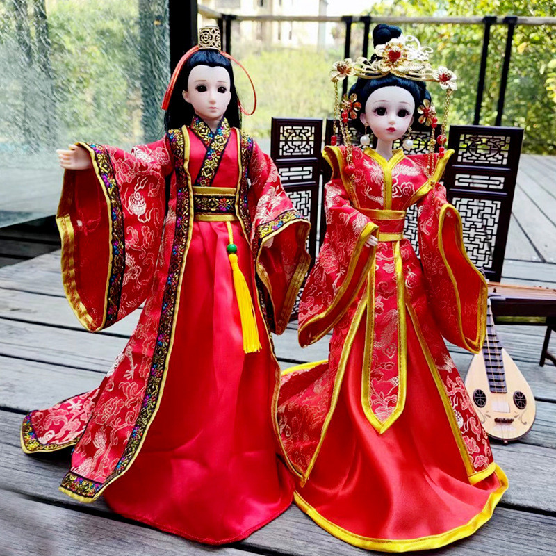 1ชิ้น30เซนติเมตรตุ๊กตากับเสื้อผ้าโบราณเหมาะสําหรับ1/6อุปกรณ์ตุ๊กตาสไตล์จีนสาวชุดของเล่นสําหรับเด็ก