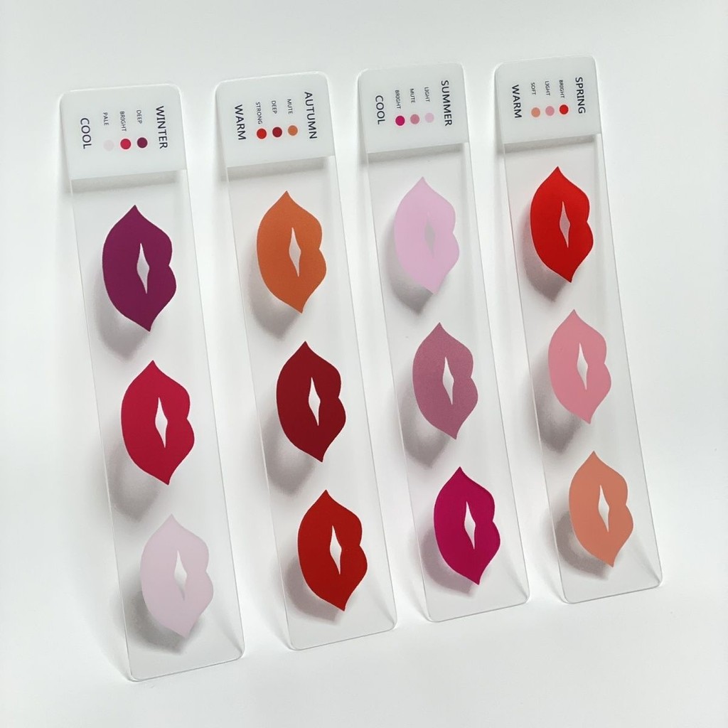 Gift Seasons 12 Seasons Lip Red Card Gift Color Test Perso Four Seasons 12 Seasons Type Lipstick Car