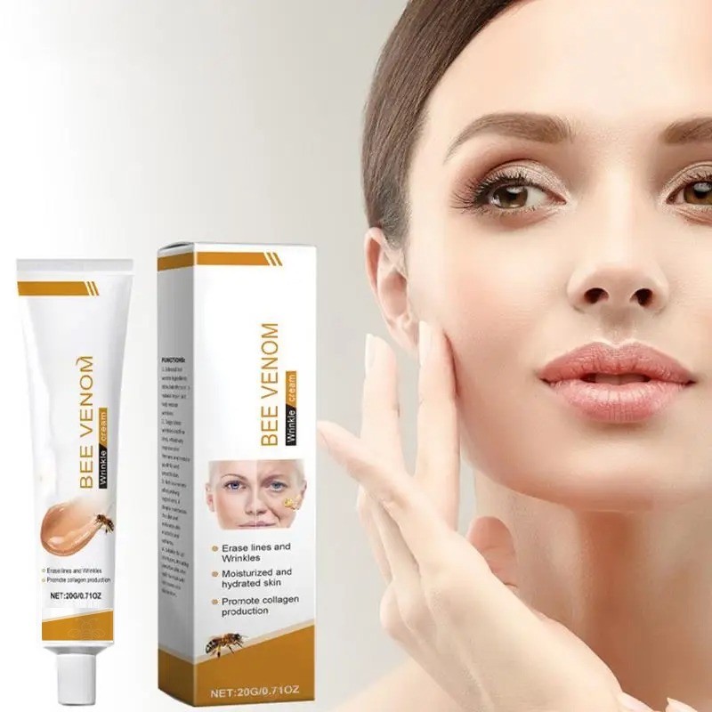 Bee Venom ครีมกําจัดริ้วรอยให้ความชุ่มชื้นยกกระชับใบหน้าป้องกันการหย่อนคล้อยปรับปรุงกระชับผิวซ่อมแซม