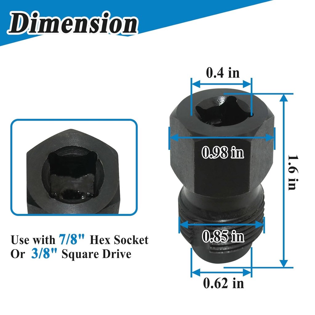 2 ชิ้น 12180 Soot Sensor Thread Chaser M22x1.5, ด้ายสวมใส่สะอาด, ใช้กับหัว Hex 7/8 หรือ 3/8 สแควร์ได
