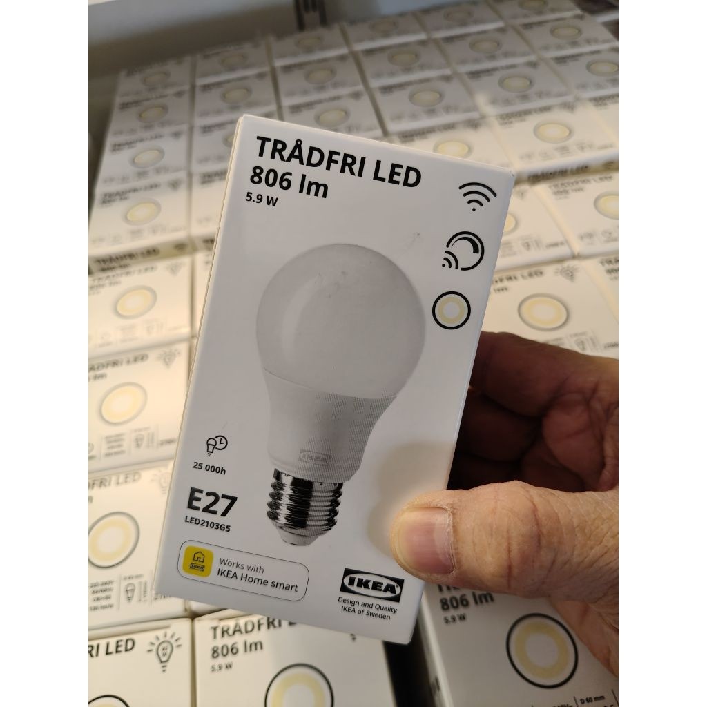 shoppingIKEA TRÅDFRI ทรวดฟรี หลอดไฟ LED E27 , E14 , GU10 อัจฉริยะ ไร้สาย หรี่ไฟได้/สเปกตรัมสีขาว หลอดกลม จำปี