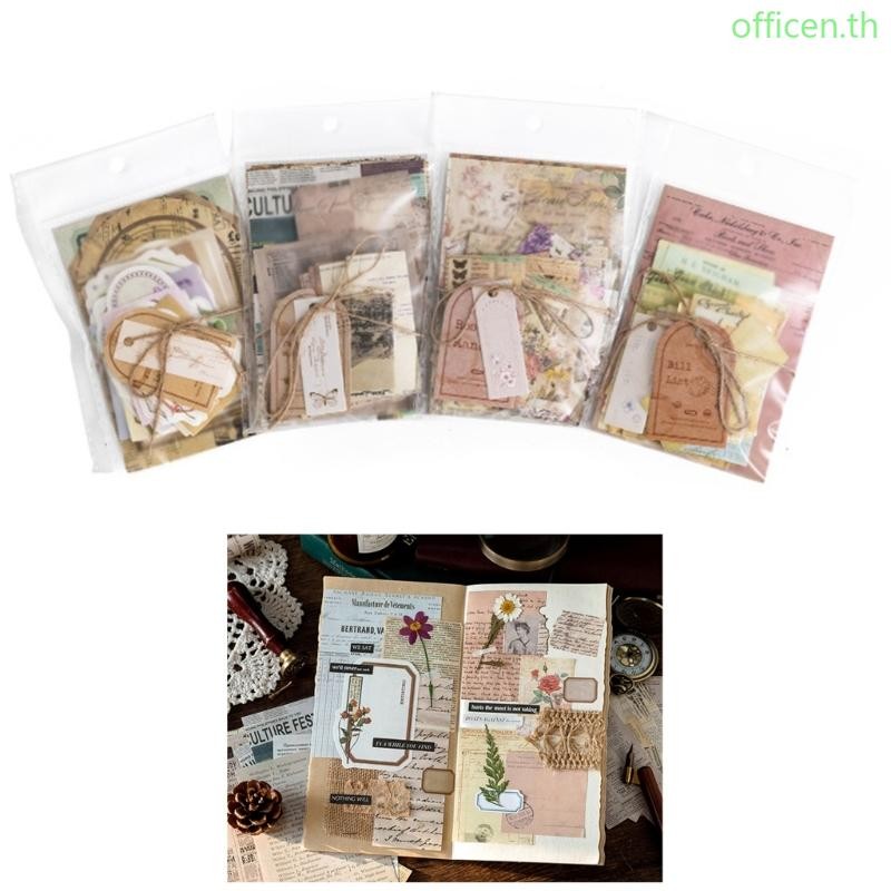 Cen 100 แผ่นความงาม Scrapbooking กระดาษตกแต่ง Journal Embellishment อุปกรณ์สําหรับ Journal Planner อ