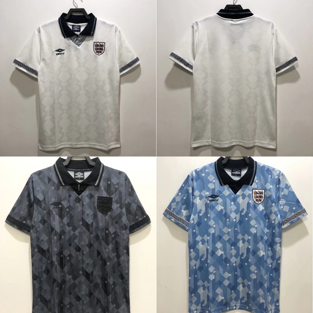 S-XXL Vintage Jersey 1990 Season England Home Sports Football Jersey