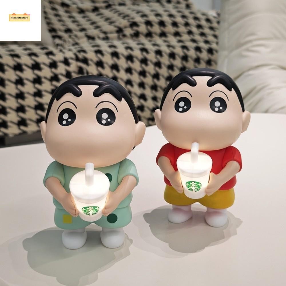 FITNESSFACTORY เครื่องประดับกระปุกออมสิน, Crayon Shin Chan Starbucks กล่องเงินการ์ตูน, กระปุกออมสินรุ่นตกแต่งสะสมอะนิเมะกล่องเก็บของเด็กตกแต่งบ้าน