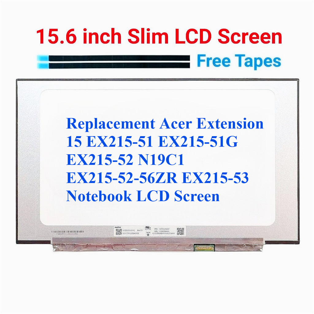 เปลี่ยน Acer Extension 15 EX215-51 EX215-51G EX215-52 N19C1 EX215-52-56ZR EX215-53 หน้าจอ LCD โน๊ตบุ