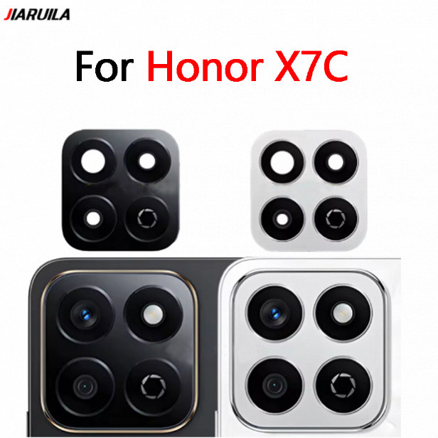เลนส์กล้องด้านหลังด้านหลังสําหรับ Honor X7C เปลี่ยนฝาครอบกล้อง + สติ๊กเกอร์กาว