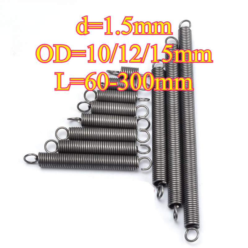 ✨สปริงแรงดึง/สปริง สปริงดึงปลายท่อ สปริงดึงพร้อมตะขอ ทาประตูโรงรถ มัดนิ่ง เครื่องแกว่ง d=1.0mm,OD10/125mm,L=60~300mm (HA-XDT-TH-1) - รูปที่ 6