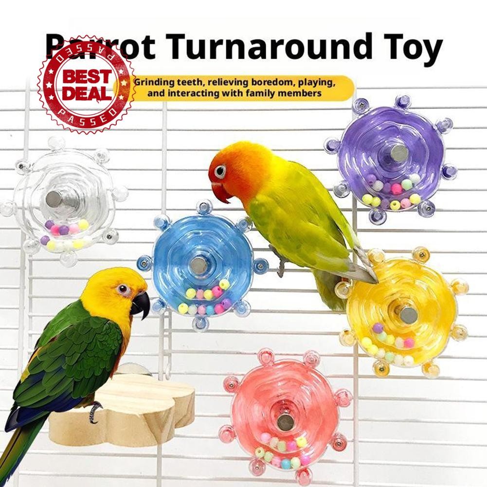 นกแก้วของเล่นบีบอัด Ufo Spinning Happy Little The To Feng Bird Wheel Peony On บรรเทา Xuan U9y0